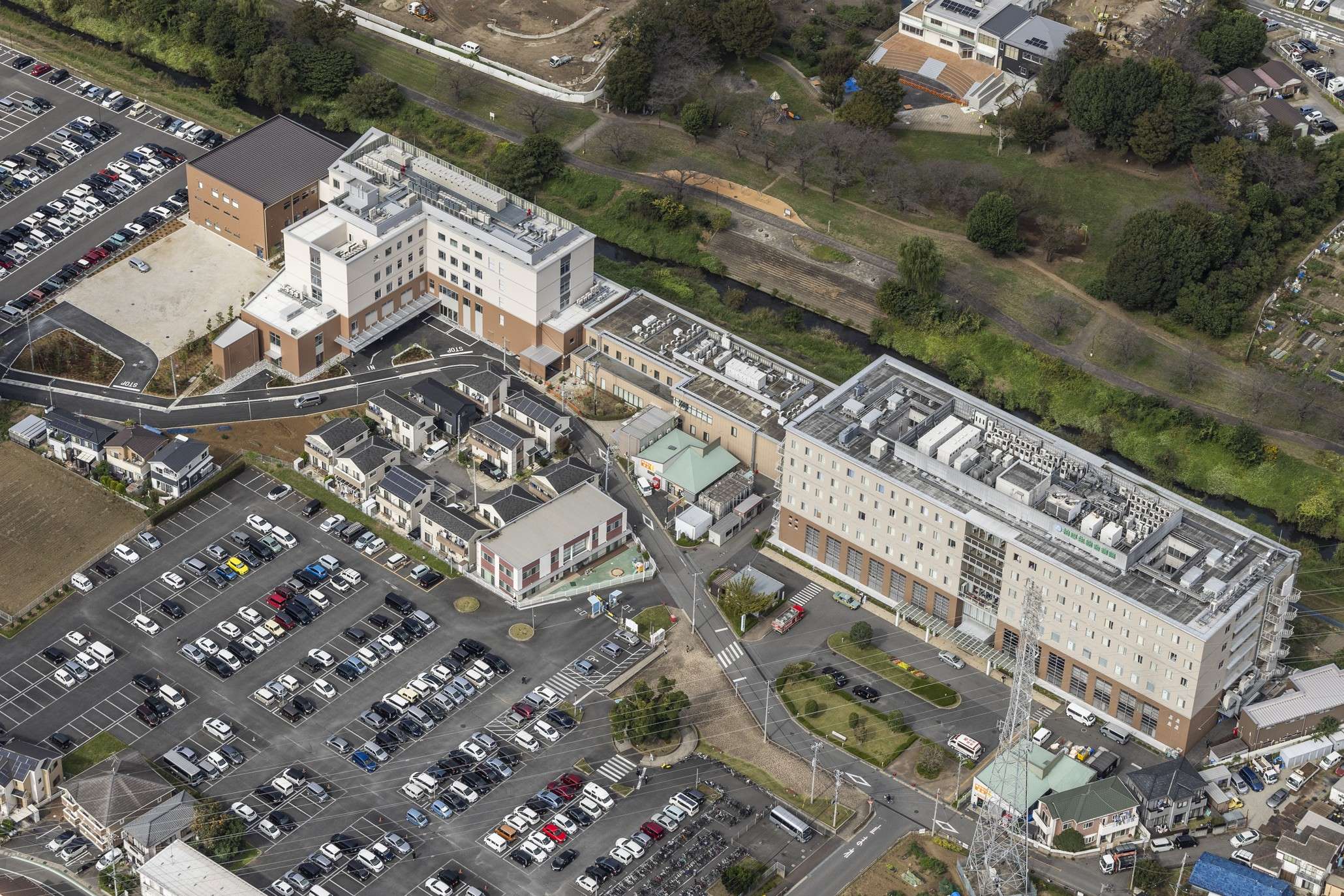 病院外観（航空写真）