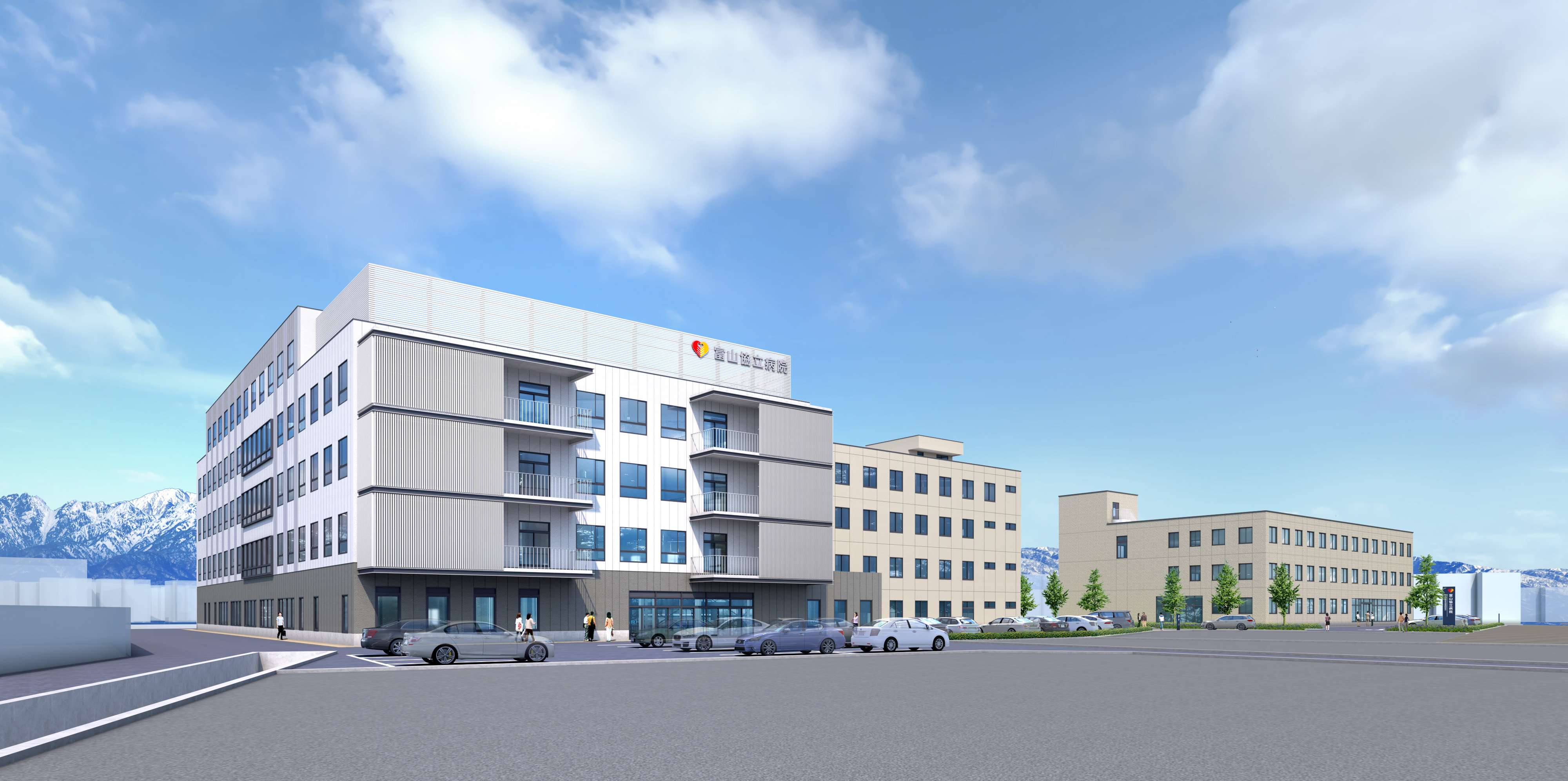 国道８号線から見た外観です