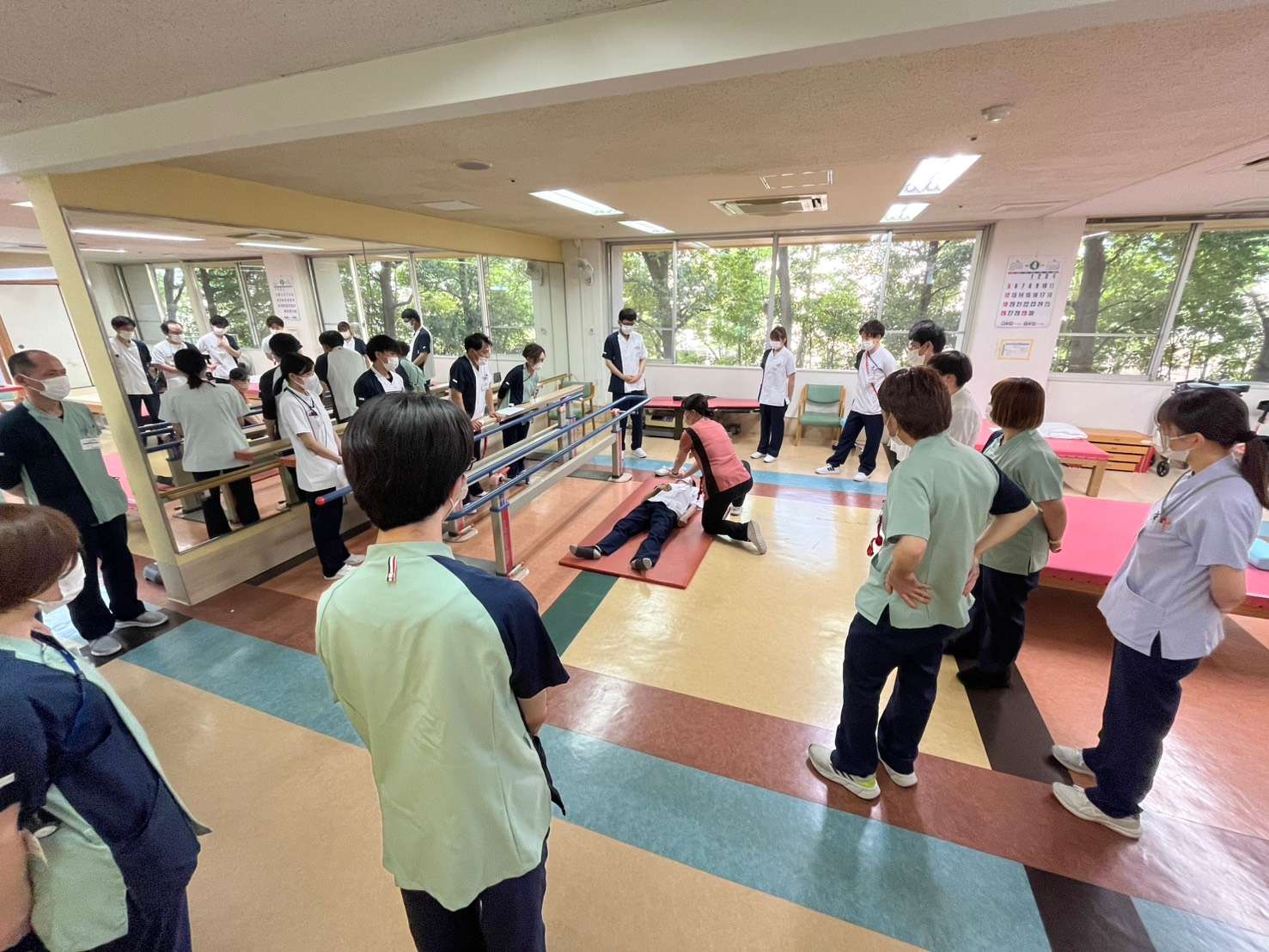 BLSの集合研修中!