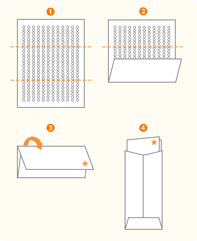 便箋の折り方見本
